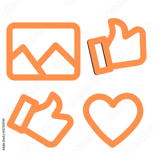 influencer photo viral outline icon