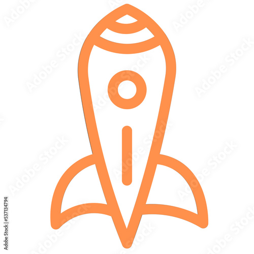 spaceship spacecraft missile outline icon