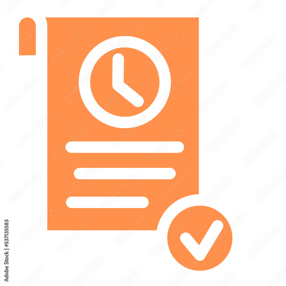 timesheet time tracking approved document icon timesheet time tracking approved document icon