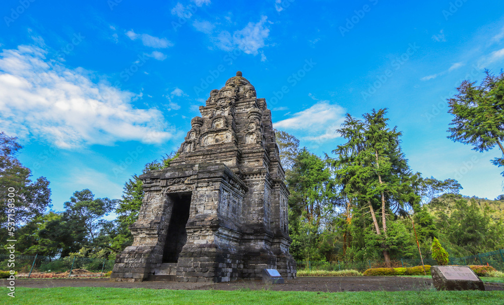 Bima Temple is the largest temple in the Dieng Plateau. This hundreds of years old stone temple is a historic building and is still used as a place of worship.