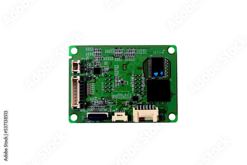 pcb board isolated on transparent white background photo