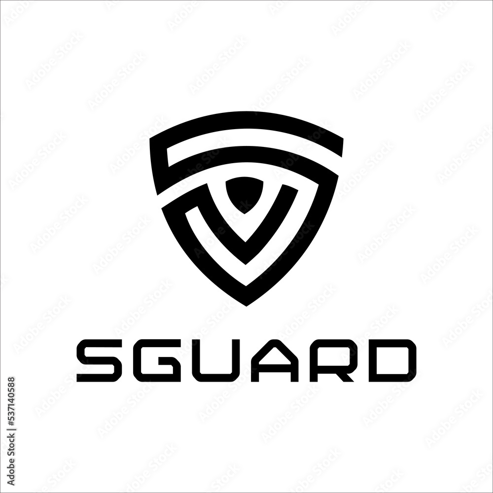 Shield With Letter S logo icon design template