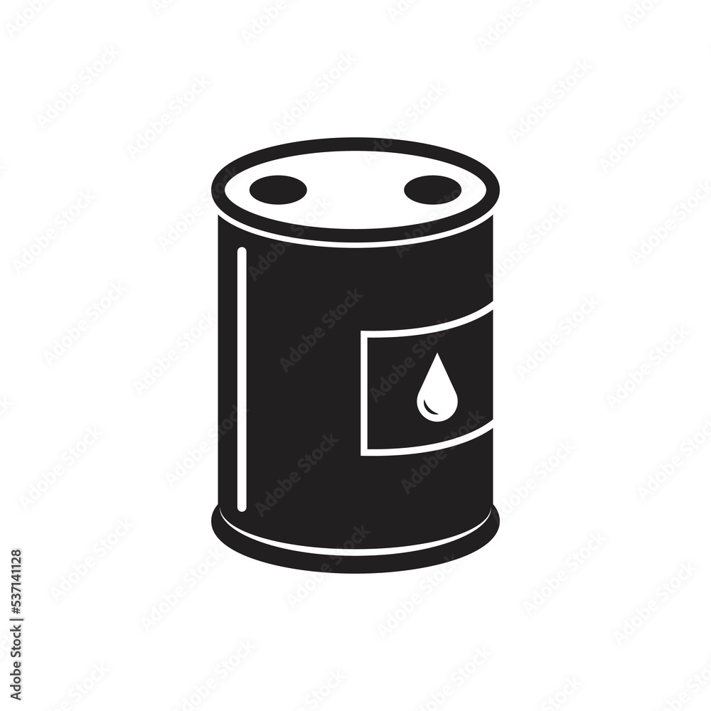Oil barrel icon design.Oil drum container, oil barrel vector isolated on white background. vector illustration Oil barrel icon design.Oil drum container, oil barrel vector isolated on white background. vector illustration
