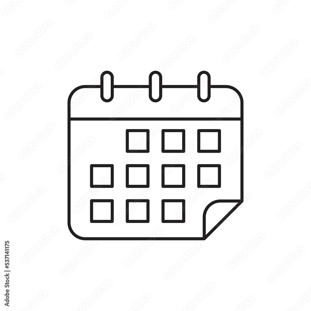 Calendar icon design. Meeting Deadlines icon. Time management, Appointment schedule isolated on white background. Calendar icon design. Meeting Deadlines icon. Time management, Appointment schedule isolated on white background.