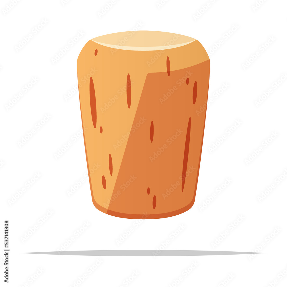 Wine cork vector isolated illustration Wine cork vector isolated illustration