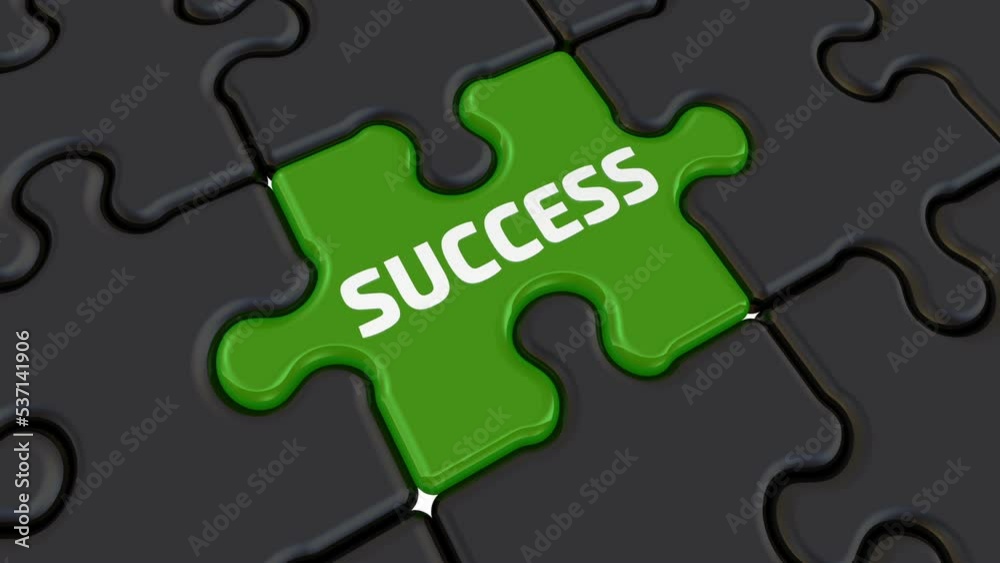 Fail and success. The words on the puzzles. Folded black puzzles elements and one red with white word FAIL is change to green with word SUCCESS. Footage video Fail and success. The words on the puzzles. Folded black puzzles elements and one red with white word FAIL is change to green with word SUCCESS. Footage video