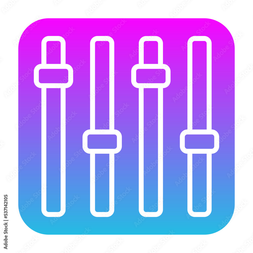 Equalizer Glyph Gradient Icon Equalizer Glyph Gradient Icon