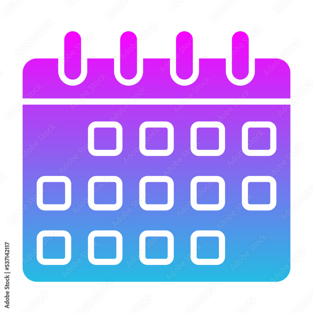 Calendar Glyph Gradient Icon Calendar Glyph Gradient Icon