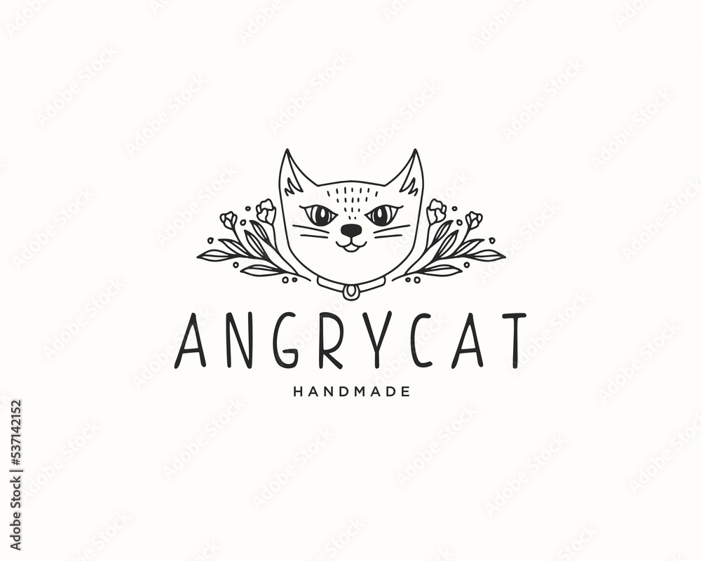 Cat Logo, Cute Cat, Happy Cat, Cat Logo, Cute Cat, Happy Cat,