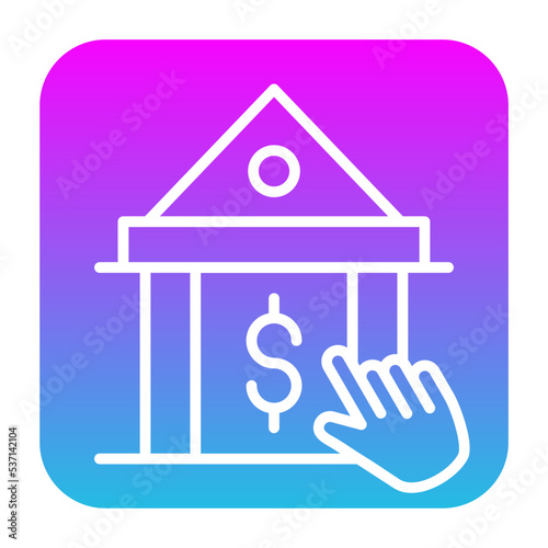 Mobile Banking Glyph Gradient Icon