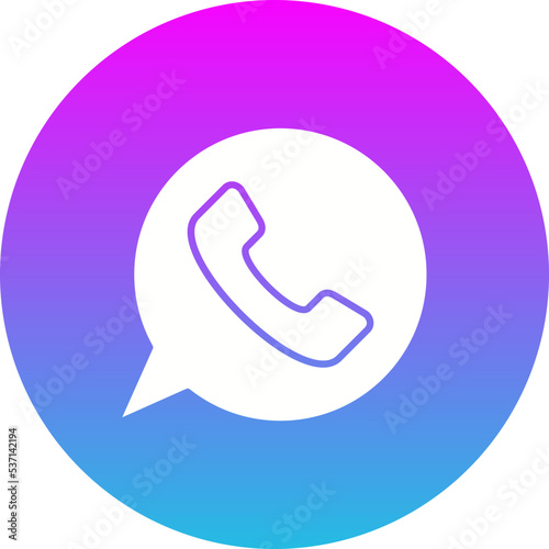 Whatsapp Gradient Circle Glyph Inverted Icon