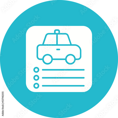 Car App Multicolor Circle Glyph Inverted Icon