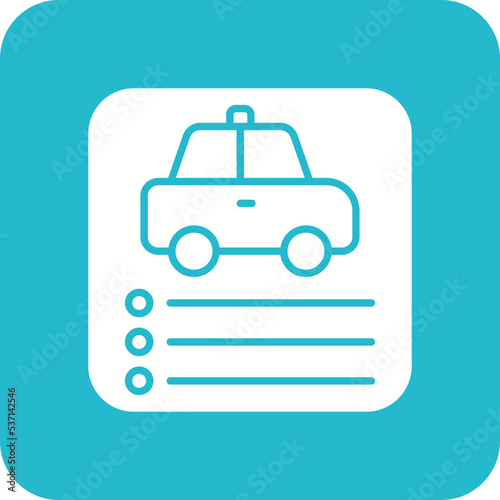 Car App Multicolor Round Corner Glyph Inverted Icon