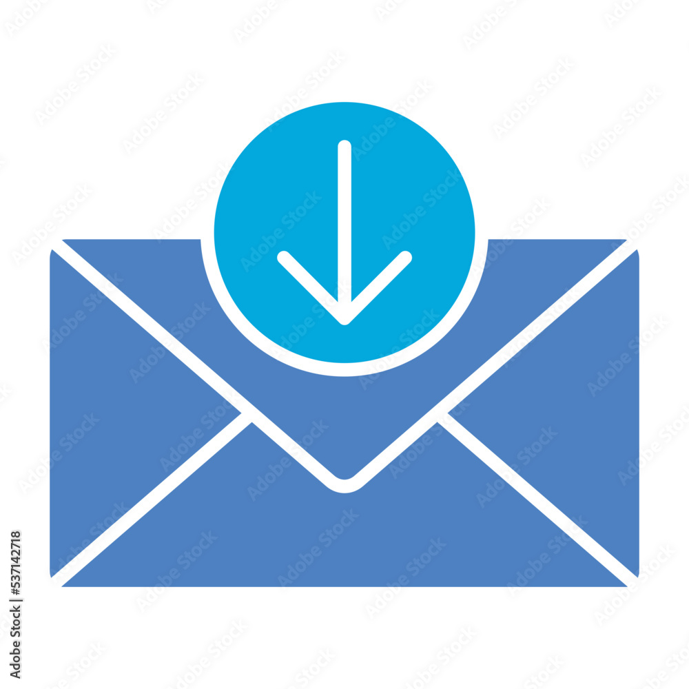 Mail Inbox Glyph Two Color Icon Mail Inbox Glyph Two Color Icon