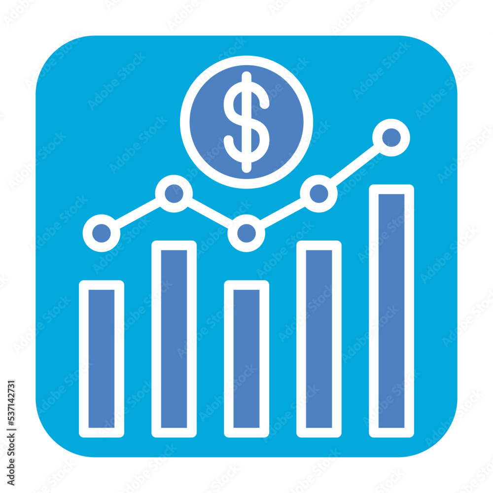 Stock Exchange App Glyph Two Color Icon Stock Exchange App Glyph Two Color Icon