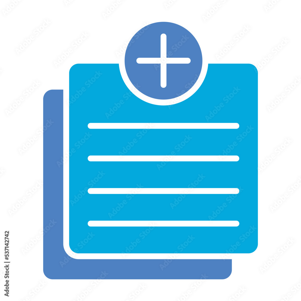 Add Notes Glyph Two Color Icon Add Notes Glyph Two Color Icon