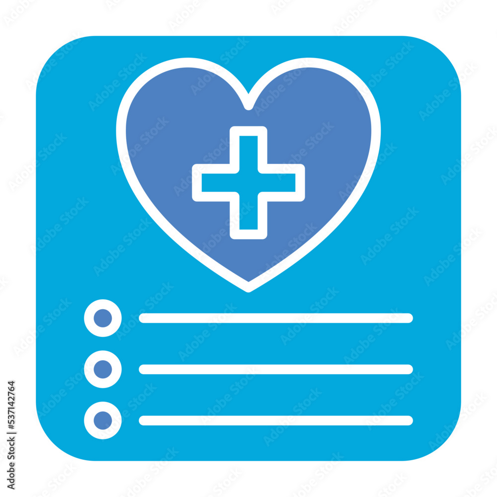 Daily Health App Glyph Two Color Icon Daily Health App Glyph Two Color Icon