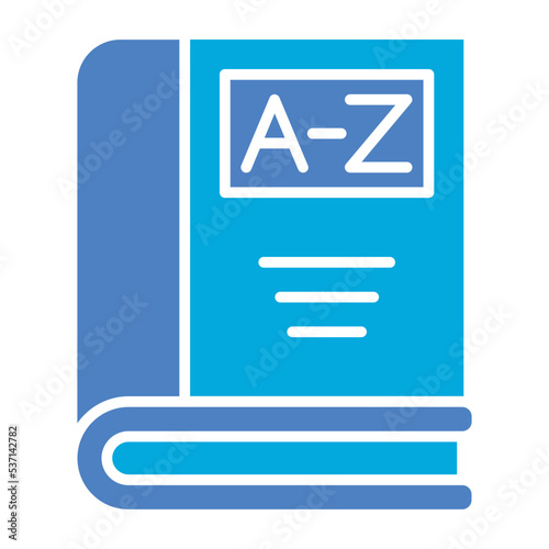 Dictionary Glyph Two Color Icon