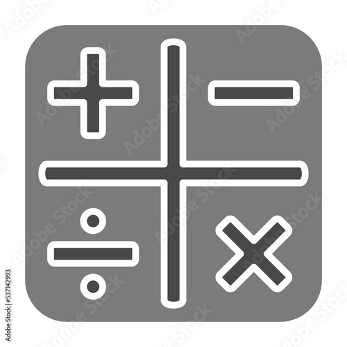 Calculator Greyscale Glyph Icon