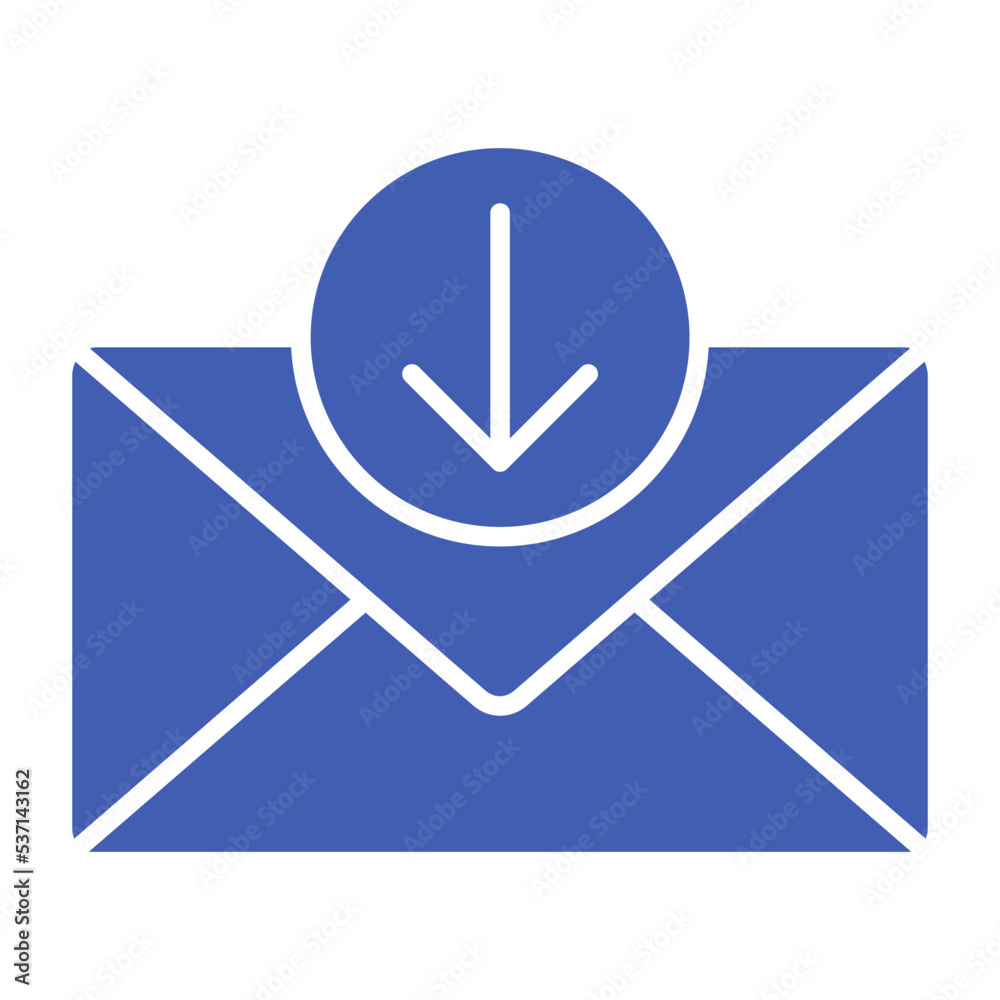 Mail Inbox Multicolor Glyph Icon Mail Inbox Multicolor Glyph Icon