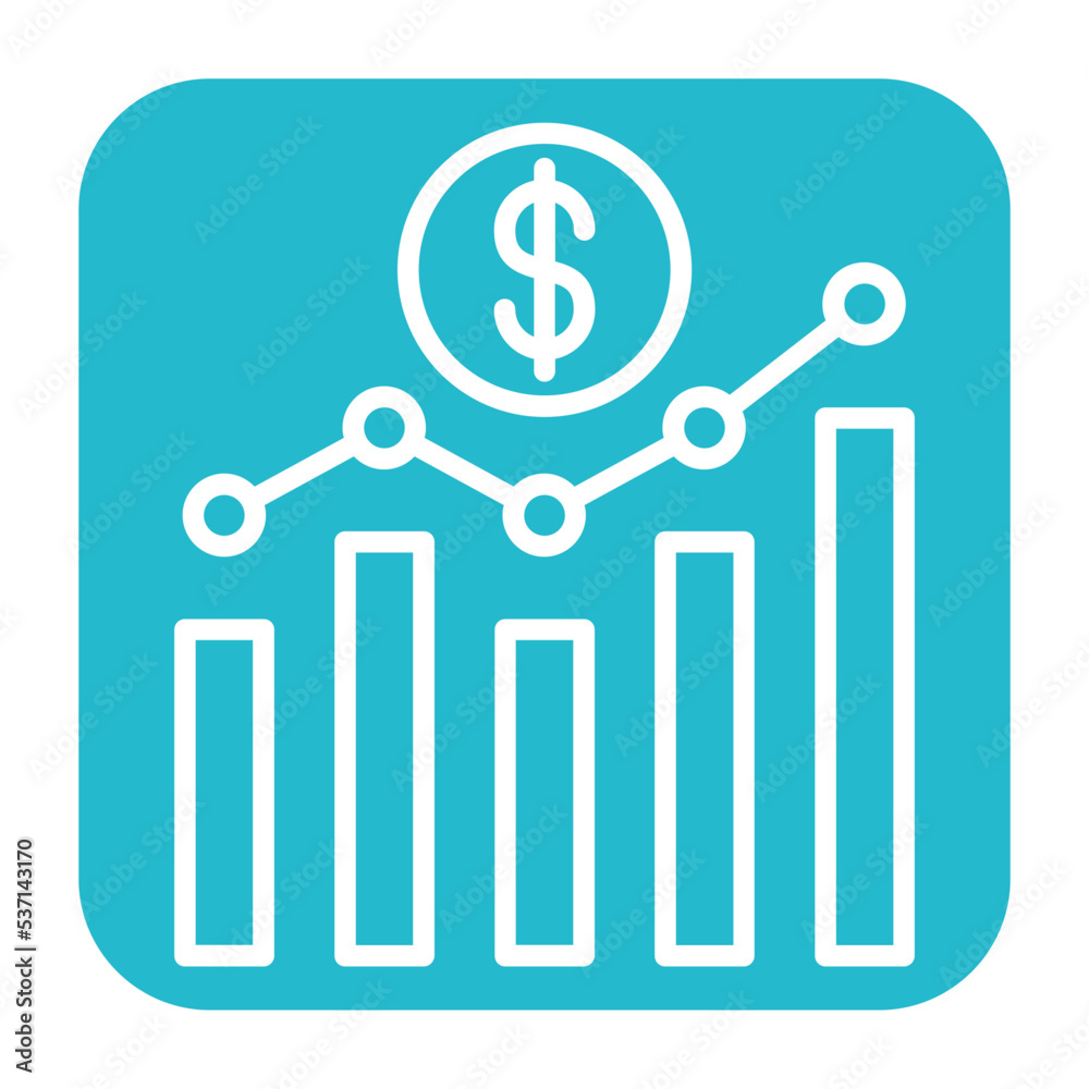 Stock Exchange App Multicolor Glyph Icon Stock Exchange App Multicolor Glyph Icon
