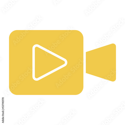 Video Calling App Multicolor Glyph Icon