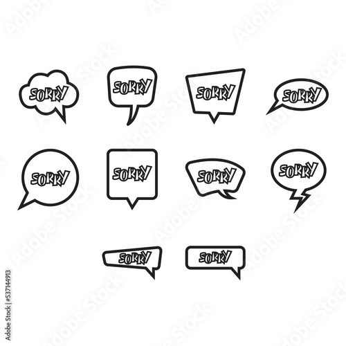 sorry icon set