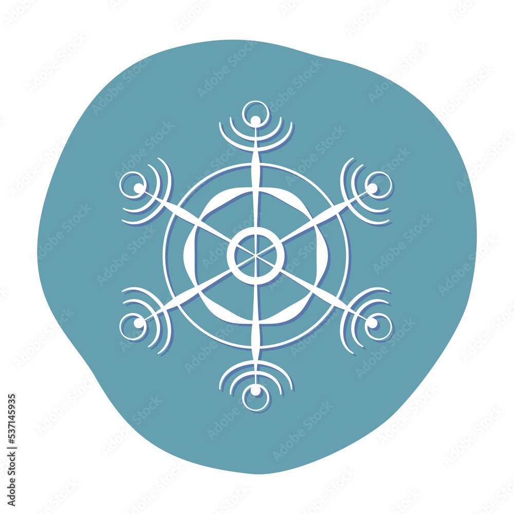 Christmas clipart with a snowflake in cartoon style. Vector illustration. Christmas clipart with a snowflake in cartoon style. Vector illustration.