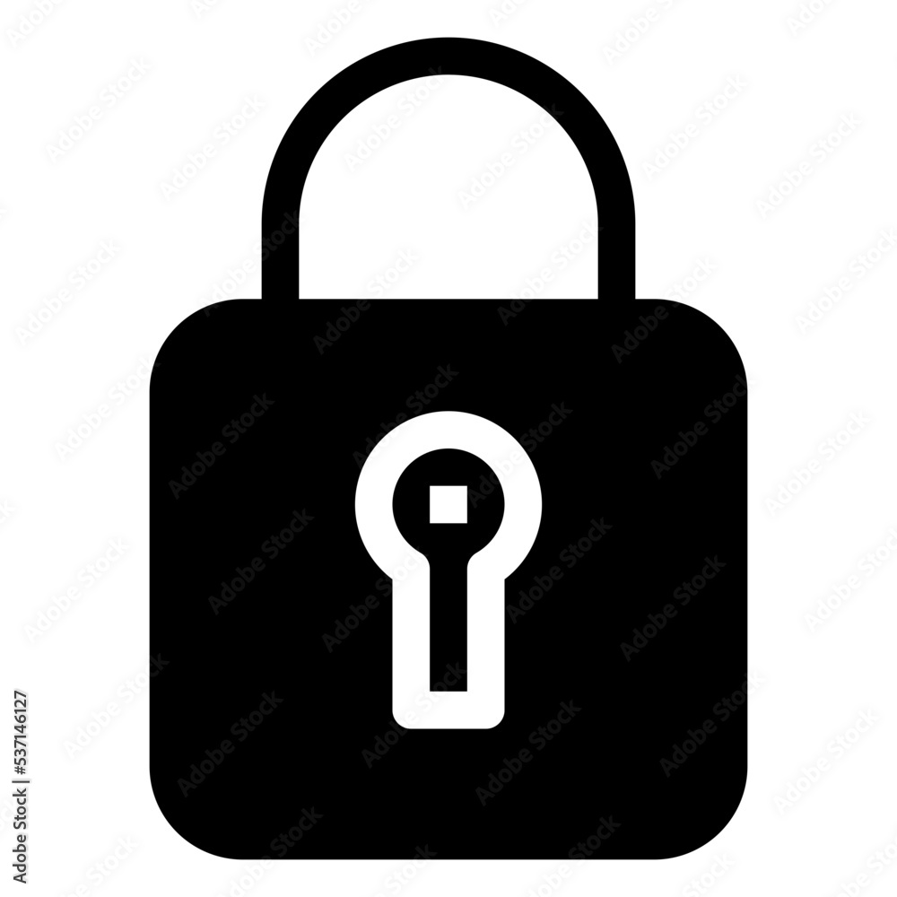 Icon Lock With Style Glyph Icon Lock With Style Glyph
