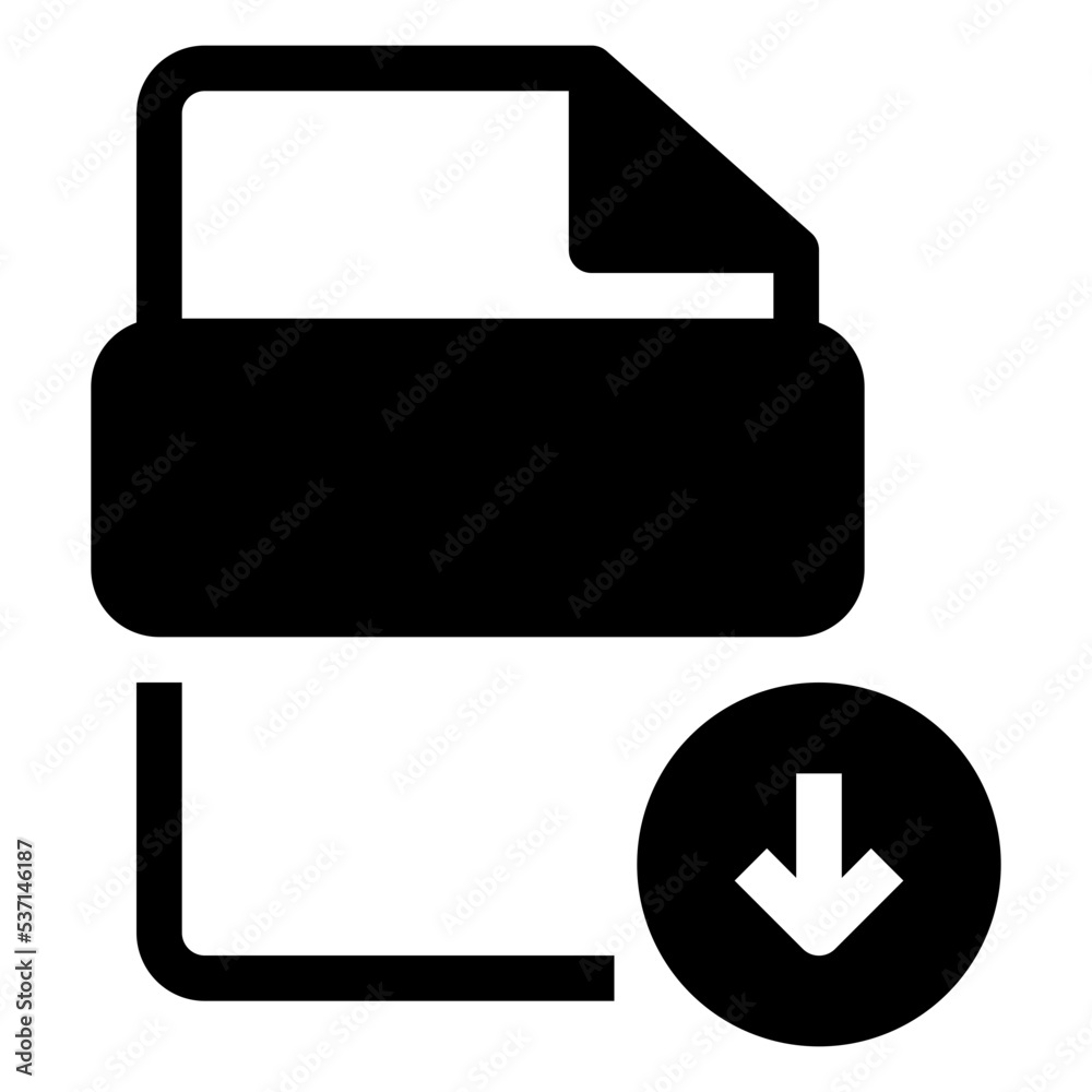 Icon Download With Style Glyph Icon Download With Style Glyph