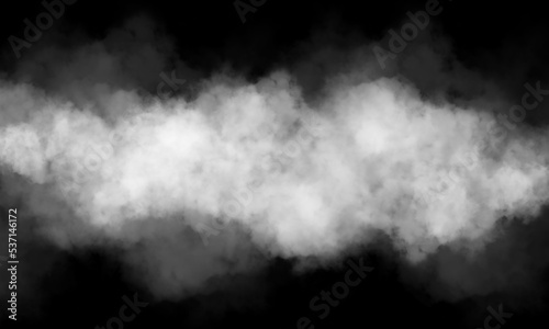 Smoke on an isolated black background. Cloud smoke fog.