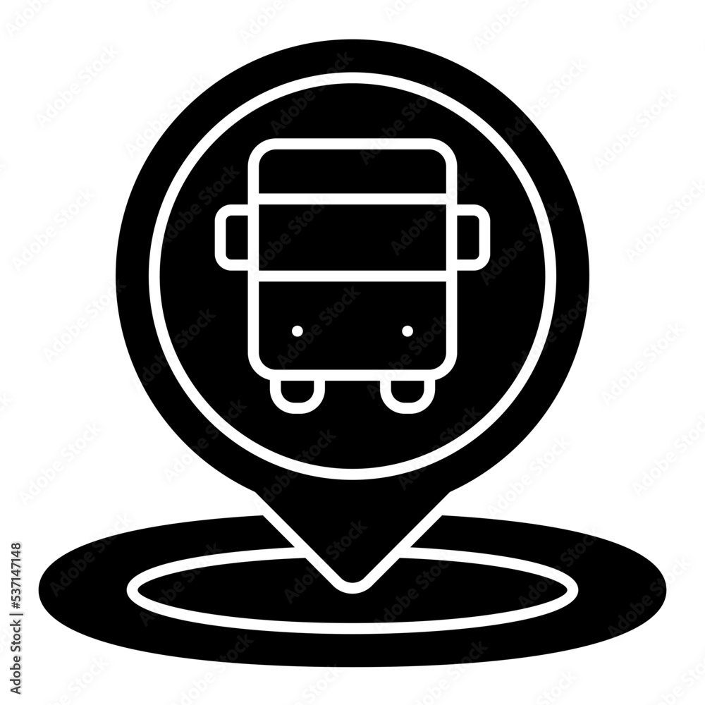 bus stop solid icon bus stop solid icon