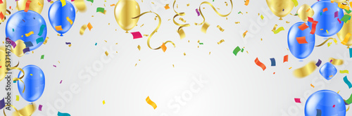 Realistic  balloon background for party, holiday, birthday, promotion card, poster. Vector Illustration