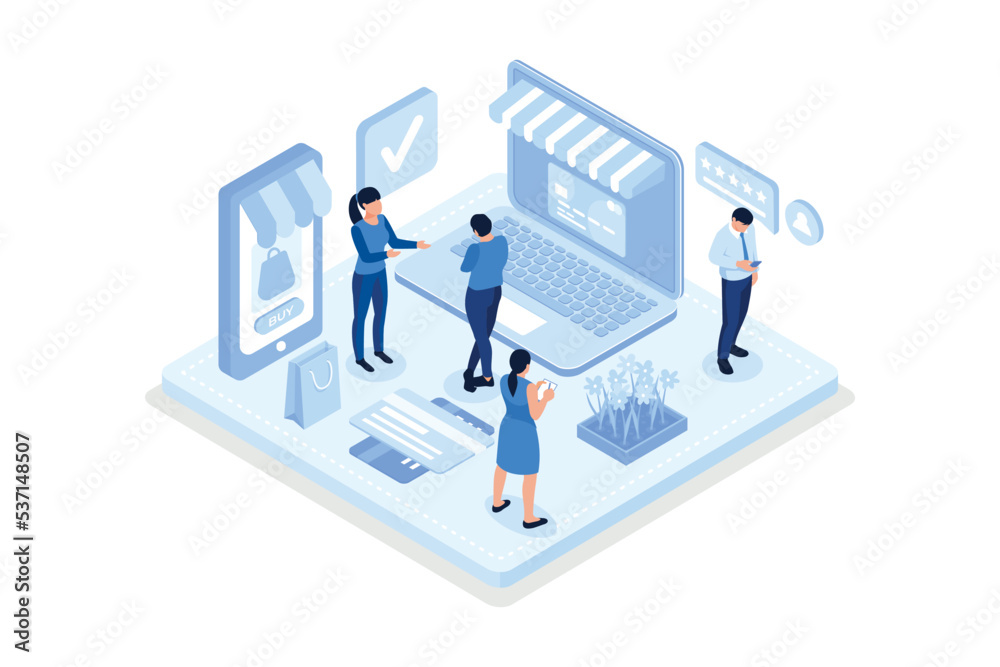 Mobile payment concept with character. Can use for web banner, infographics, hero images, isometric vector modern illustration Mobile payment concept with character. Can use for web banner, infographics, hero images, isometric vector modern illustration