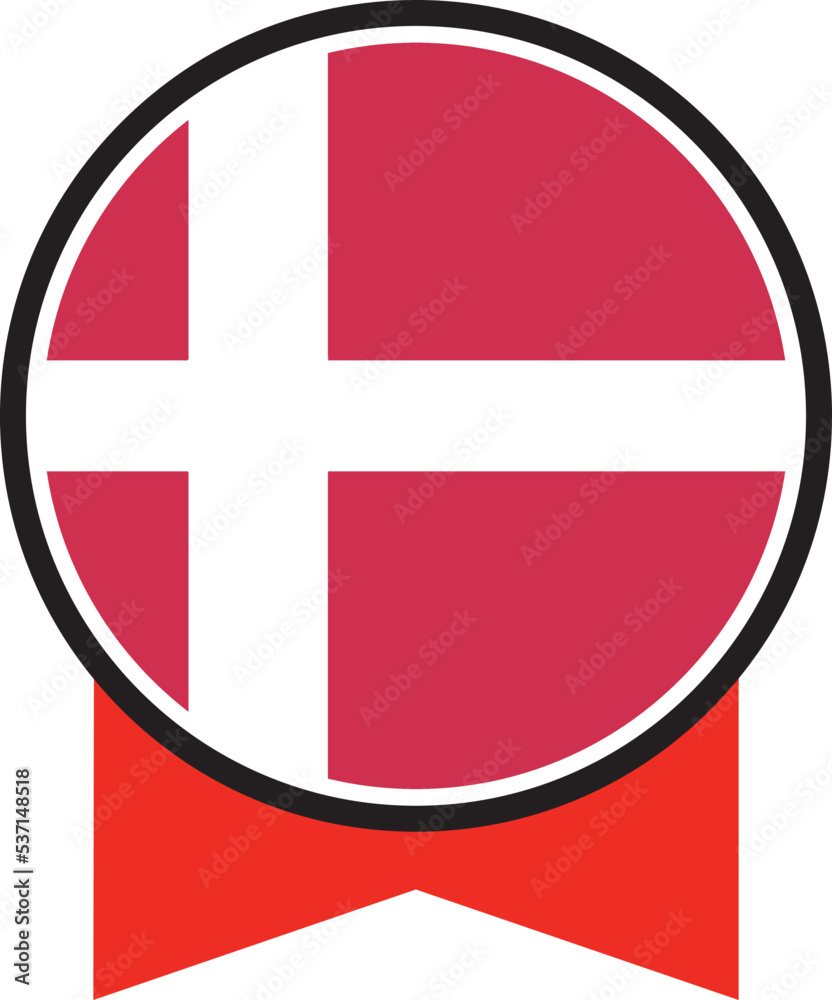Denmark flag, the flag of Denmark, vector illustration Denmark flag, the flag of Denmark, vector illustration