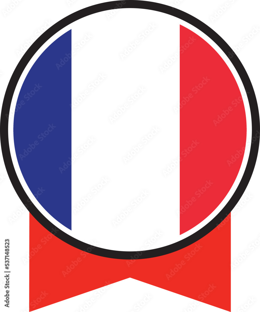 France flag, the flag of France, vector illustration