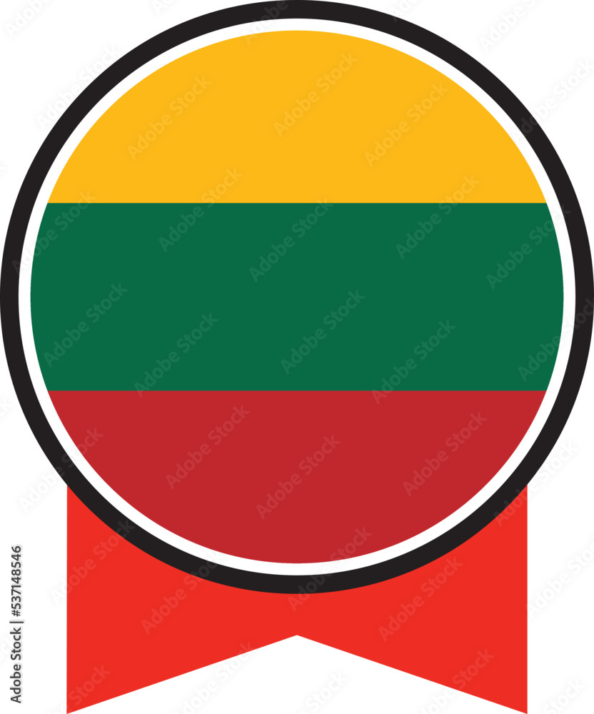 Lithuania flag, the flag of Lithuania, vector illustration Lithuania flag, the flag of Lithuania, vector illustration