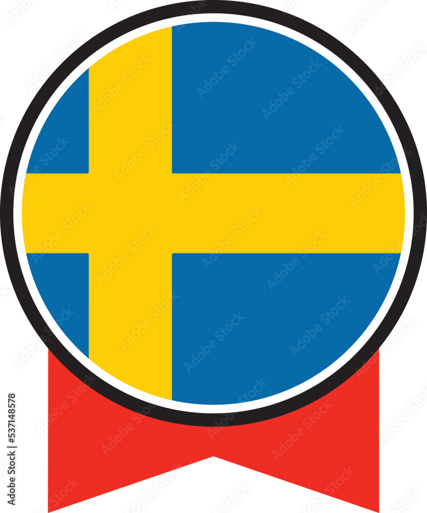 Sweden flag, the flag of Sweden, vector illustration Sweden flag, the flag of Sweden, vector illustration