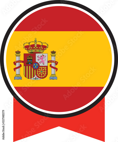 Spain flag, the flag of Spain, vector illustration