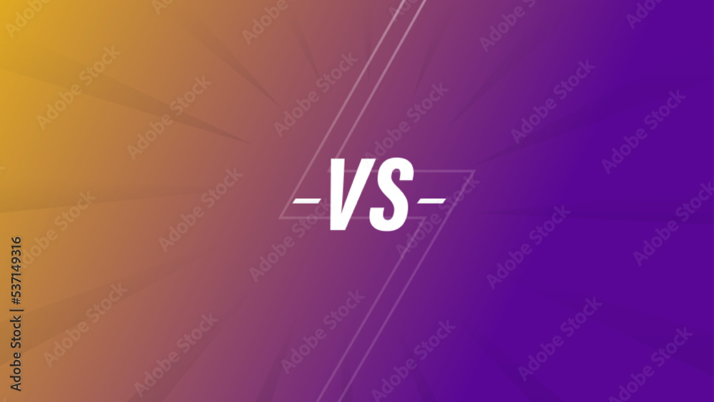 Abstract versus vs background design with minimalist comic style Abstract versus vs background design with minimalist comic style