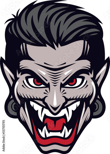 Vampir head mascot