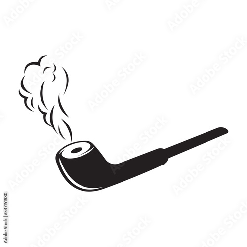 smoking pipe icon logo vector design