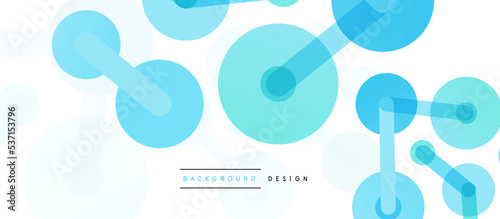 Line points connections geometric abstract background. Circles connected by lines. Trendy techno business template for wallpaper, banner, background or landing