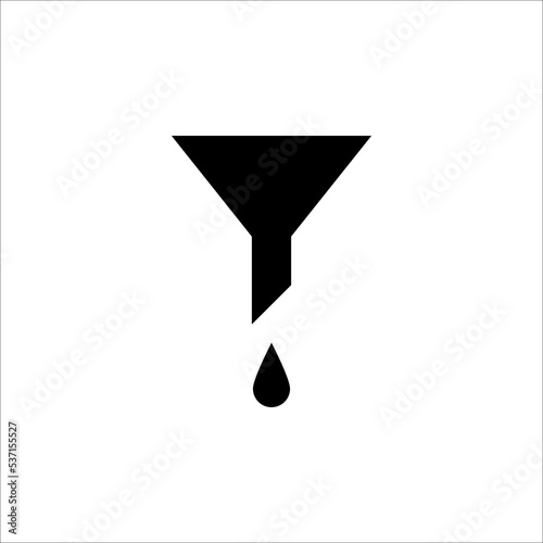 Free Download Funnel icon. Flat design style. filter icon vector design illustration - GFXLoad