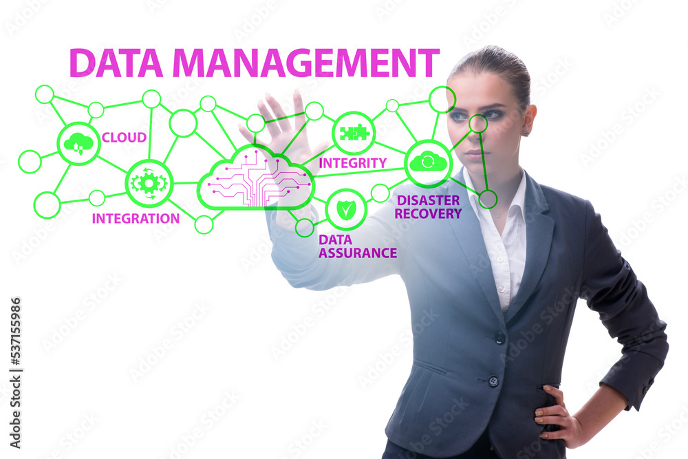 Data management concept with business people Data management concept with business people