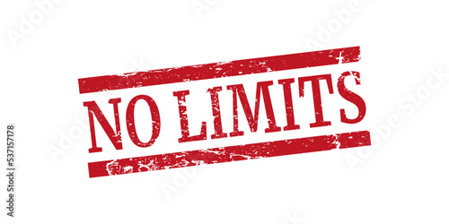 No limit grunge rubber stamp, vector illustration