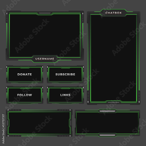 overlay streaming frame with gradient color design