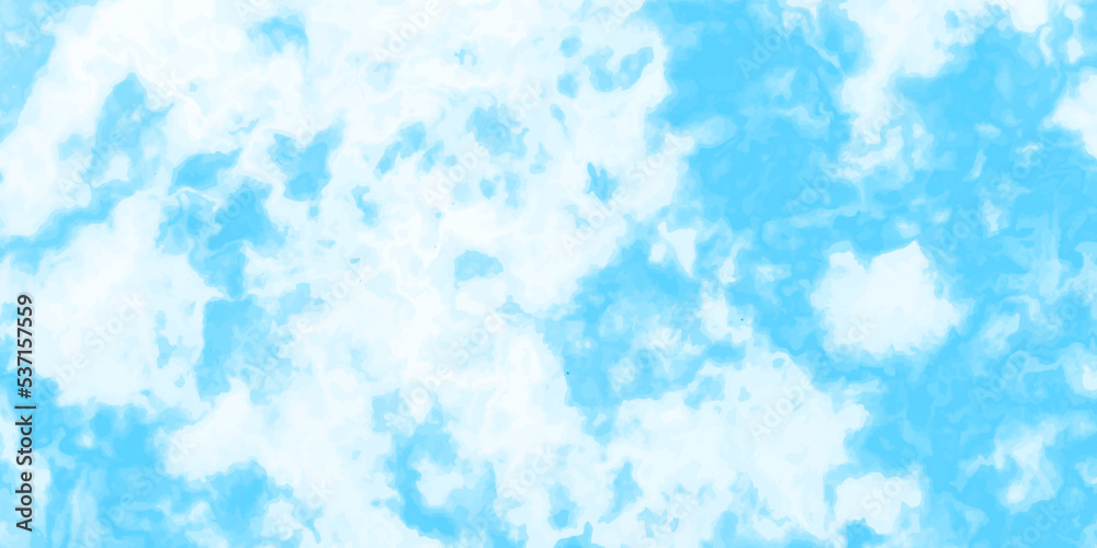 Blue skies with white clouds background. Romantic sky. Abstract nature background of romantic summer blue sky with fluffy clouds. Beautiful puffy clouds in bright blue sky in day sunlight.><