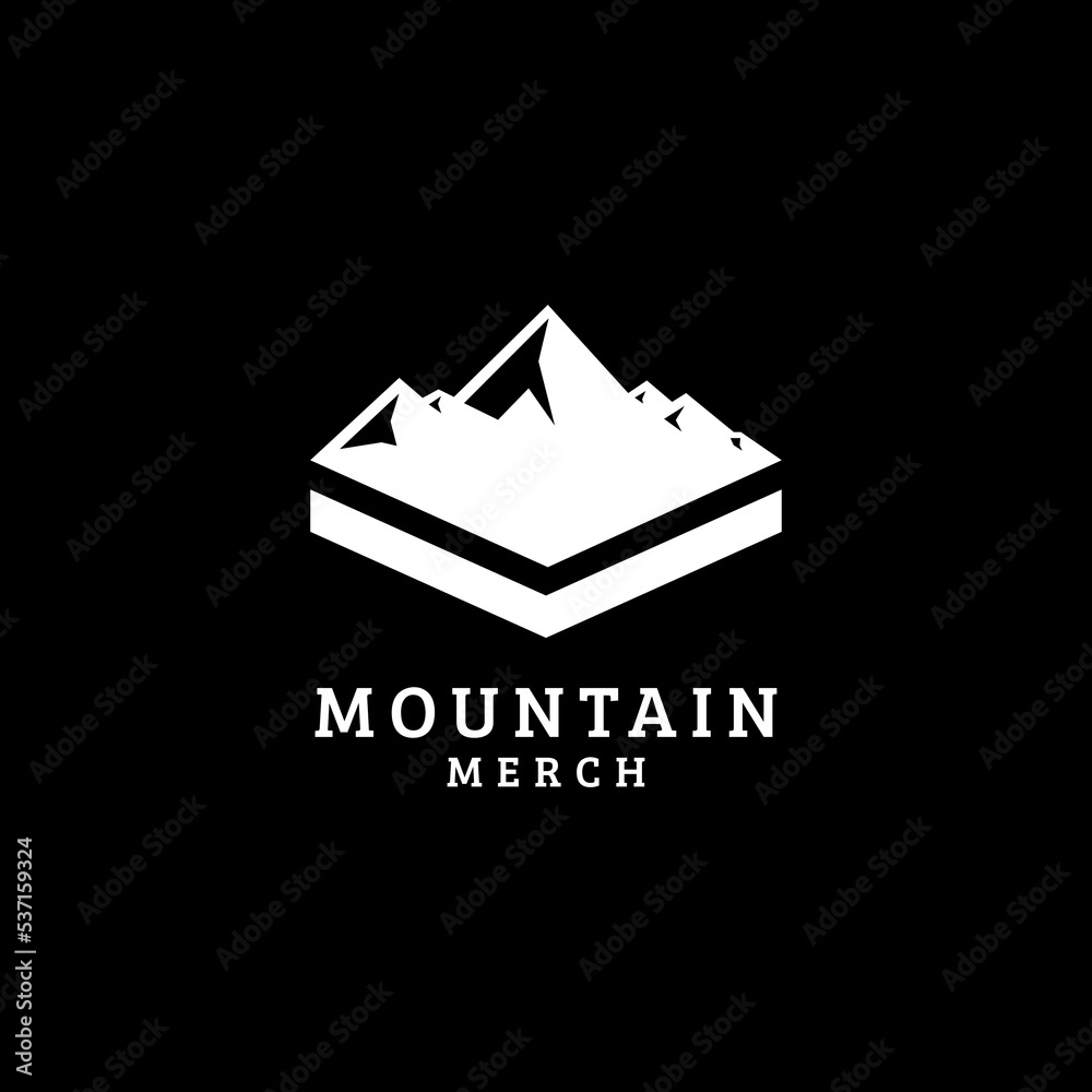Simple Mountain Emblem, For Mountain Climber Symbol Simple Mountain Emblem, For Mountain Climber Symbol