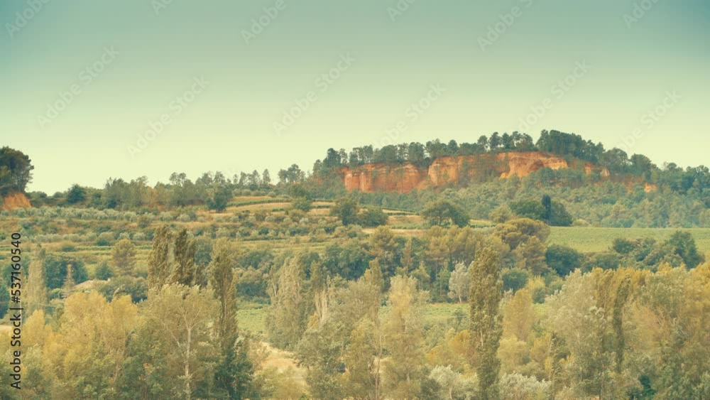 Red rocks of Colorado provencal in Roussillon, Plateau de Vaucluse, Provence in France. Summer landscape. Red rocks of Colorado provencal in Roussillon, Plateau de Vaucluse, Provence in France. Summer landscape.